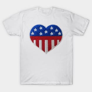 American Heart Embroidery T-Shirt